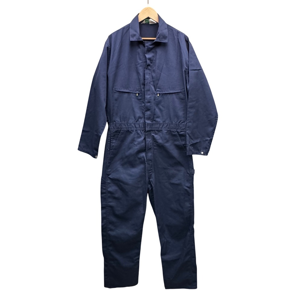Key 948.41 Coveralls Men's 42 Long Navy Blue Long Sleeve Workwear Jumpsuit